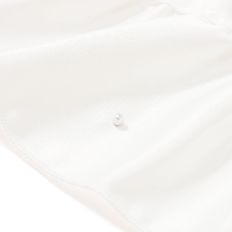 フリルパール ランチマット ホワイト