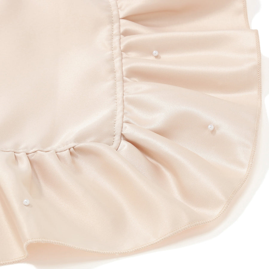 フリルパール ランチマット ベージュ