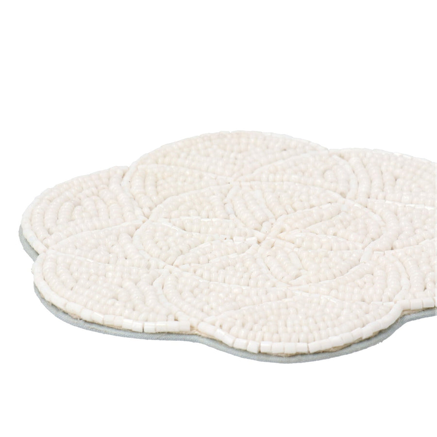 Rosinia Beads Coaster White