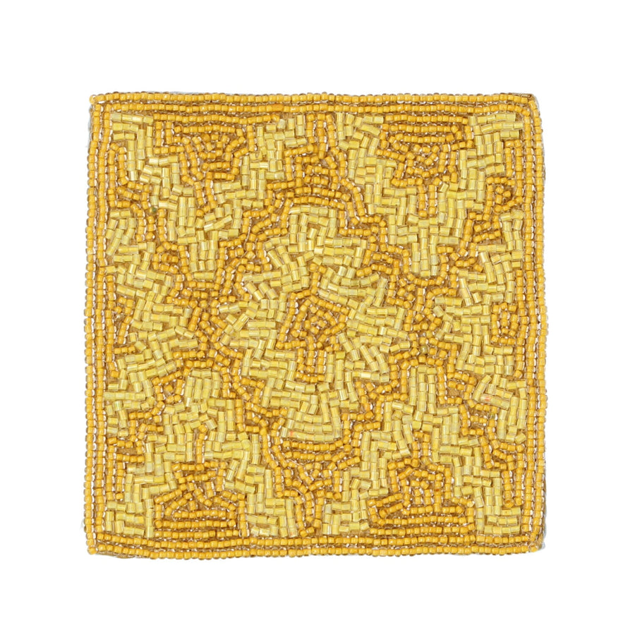 Verati Beads Coaster Yellow