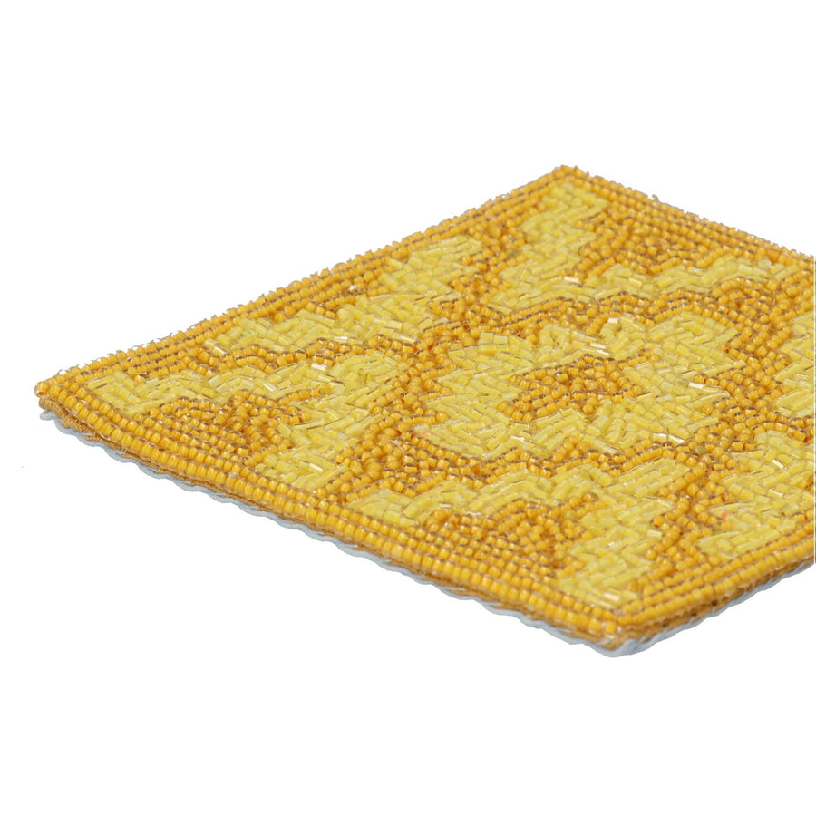 Verati Beads Coaster Yellow