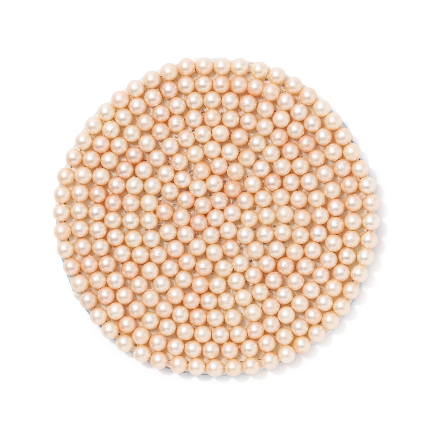 Perlame Beads Coaster Ivory