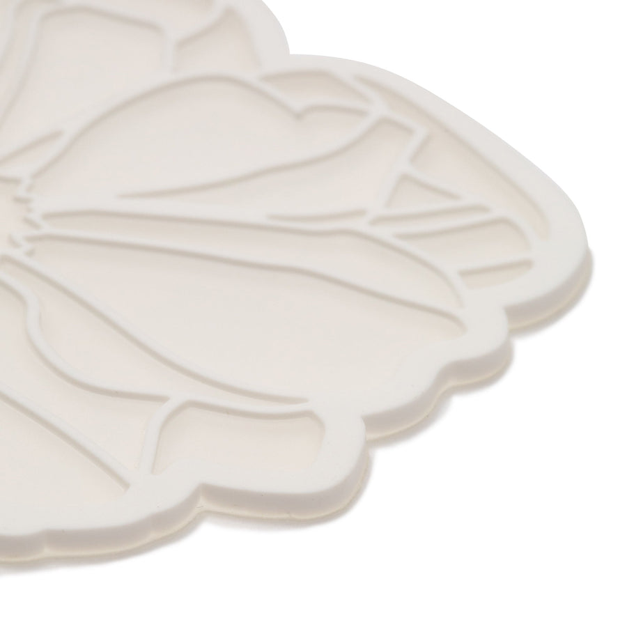 Flower Peony Coaster White