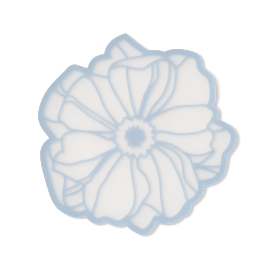 Flower Peony Coaster Light Blue