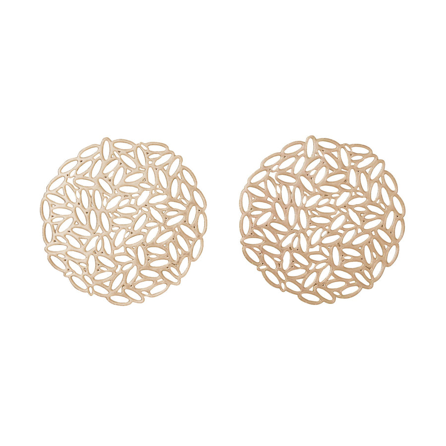 リーフ コースター 2個セット ゴールド