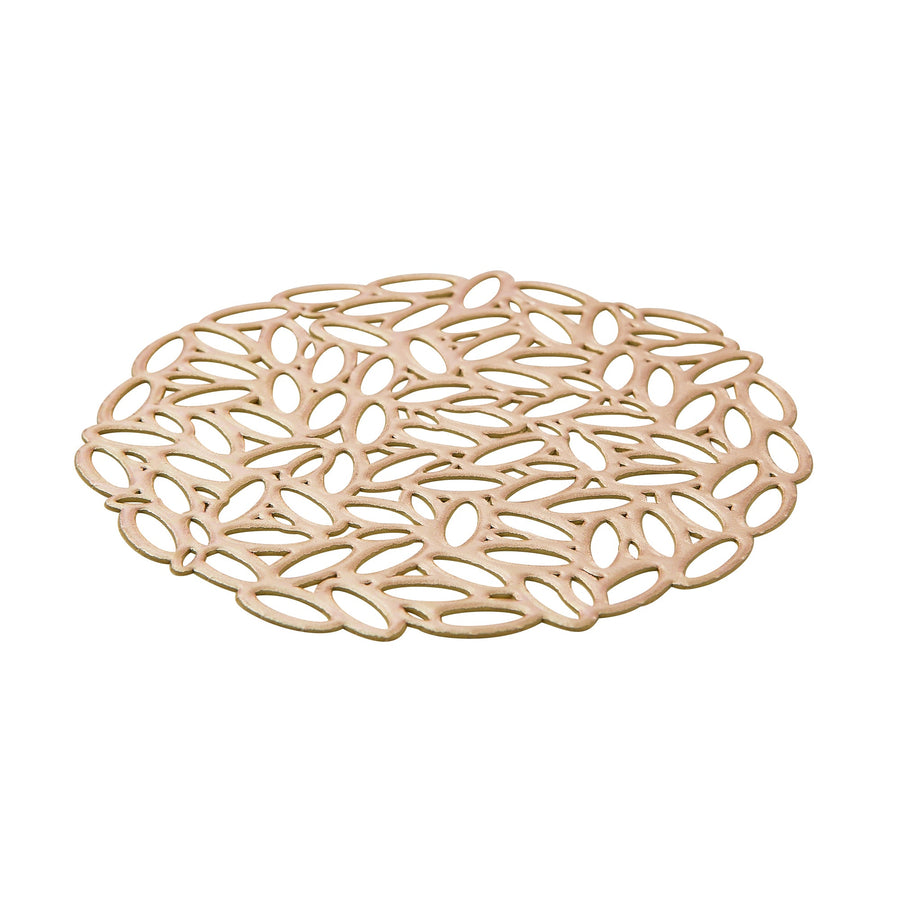 リーフ コースター 2個セット ゴールド