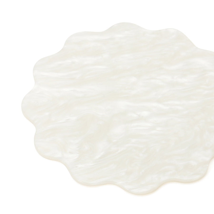 Color Marble Coaster, White