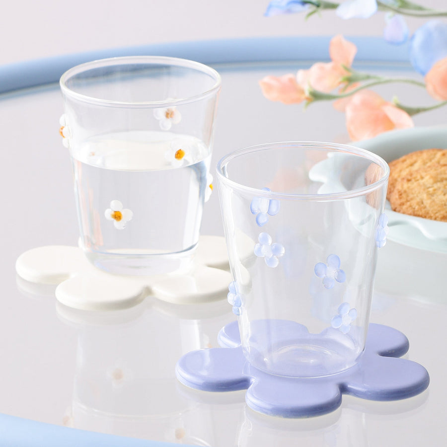 フラワー コースター パープル