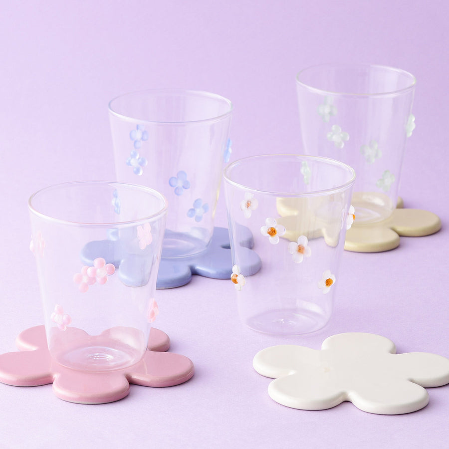 フラワー コースター パープル