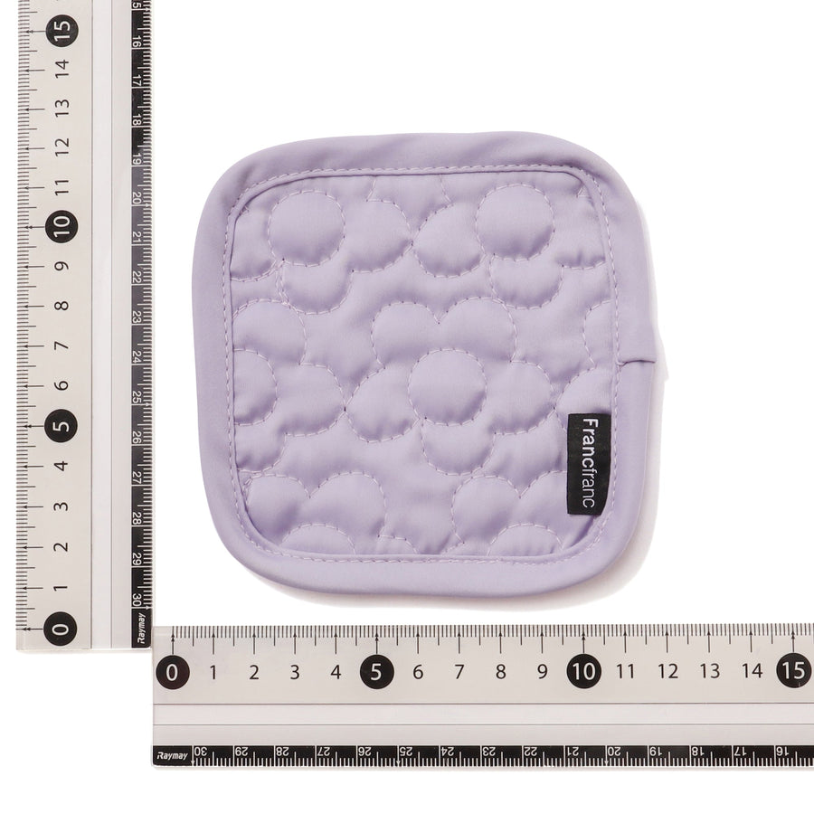 キルティング コースター フラワー パープル