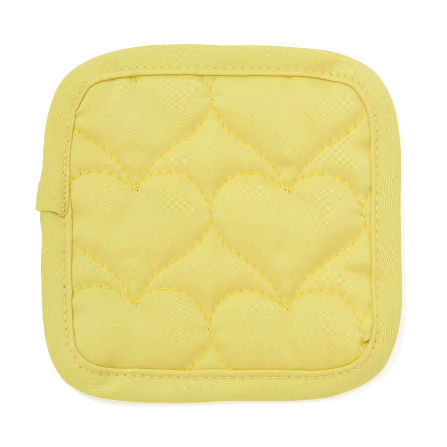 キルティング コースター ハート イエロー