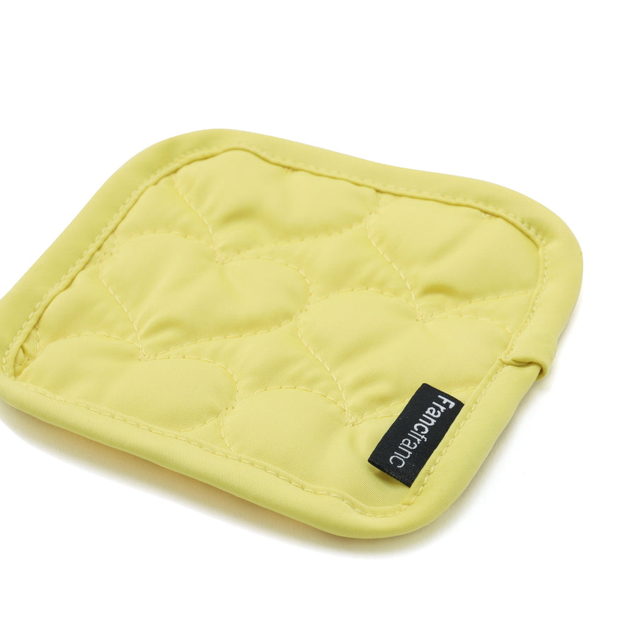 キルティング コースター ハート イエロー