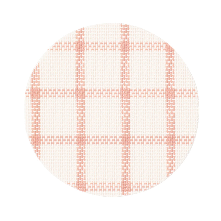 ウィンドウペンチェック コースター 2pcsセット ピンク