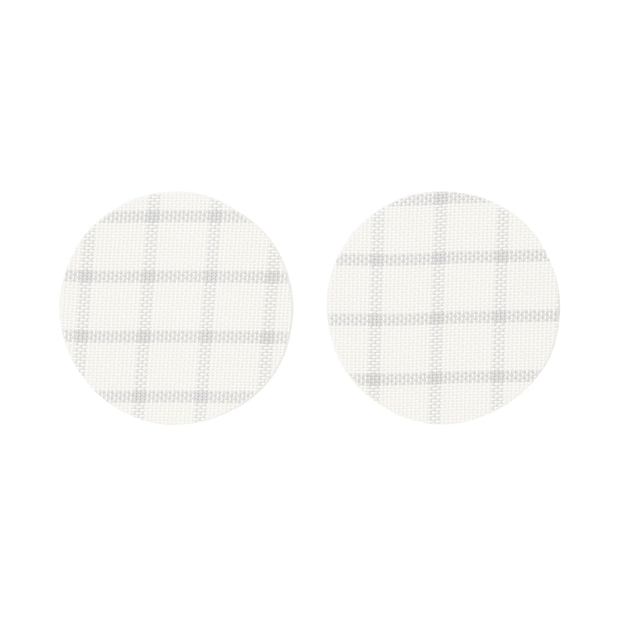 ウィンドウペンチェック コースター 2pcsセット グレー