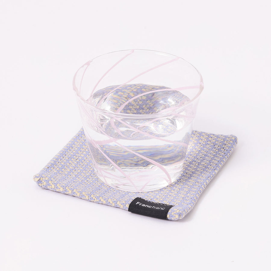 ウィーブ コースター シェブロン パープル×イエロー