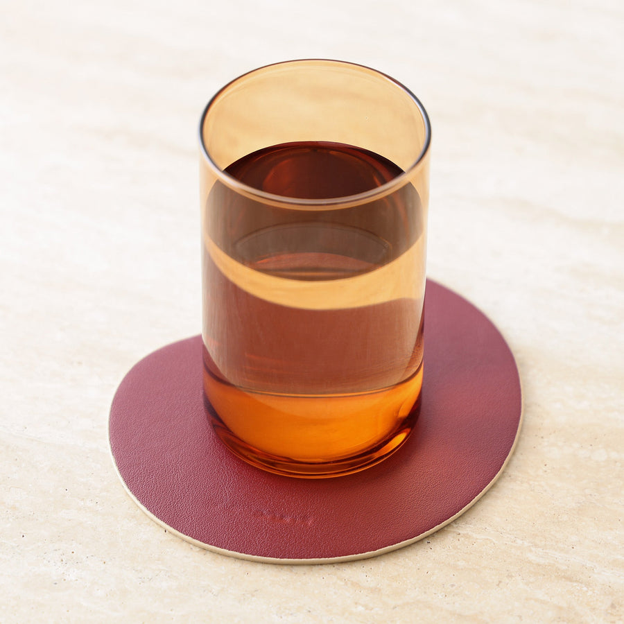 リバーシブル コースター ブラウン