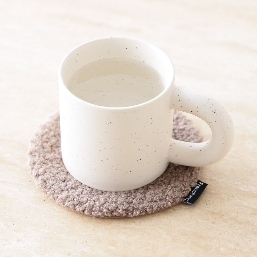 ブークレ コースター ブラウン