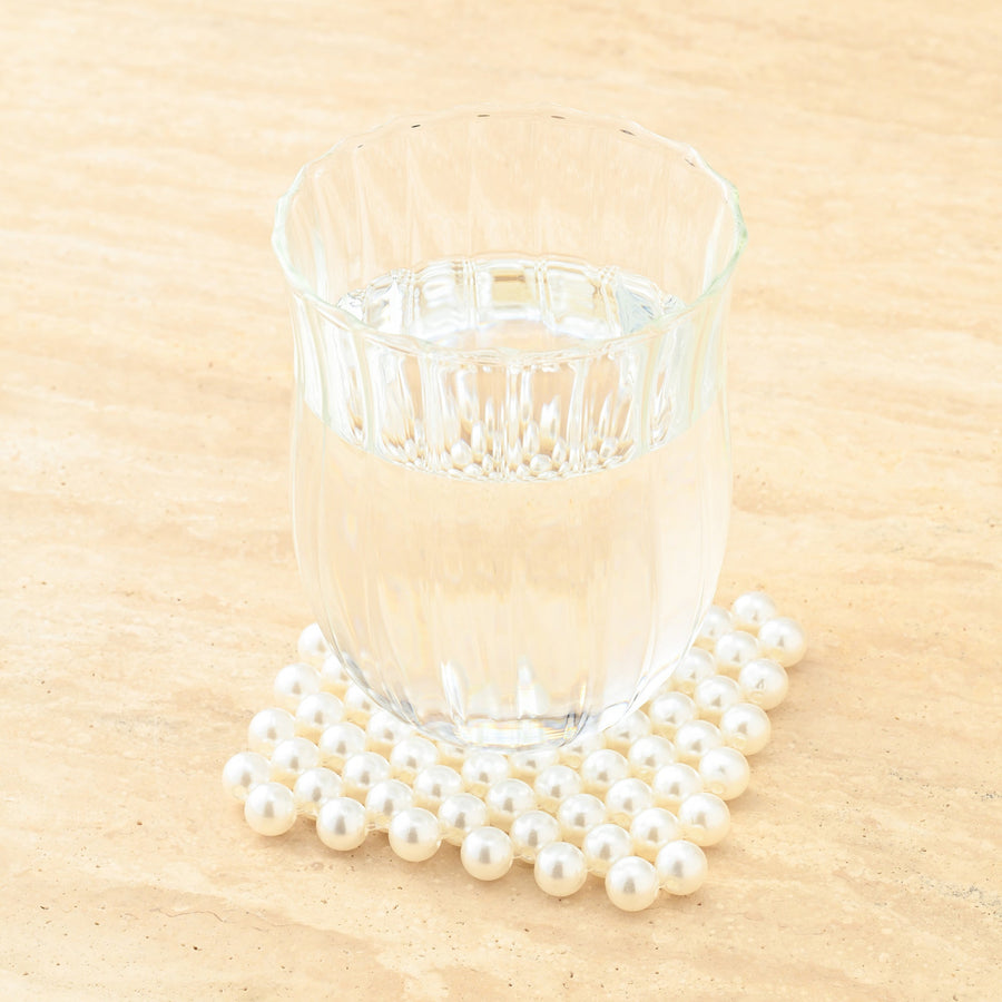 ビーズコースター パール