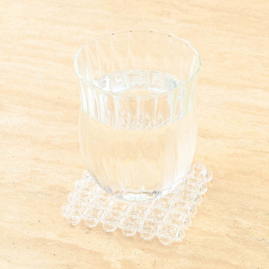 ビーズコースター クリア