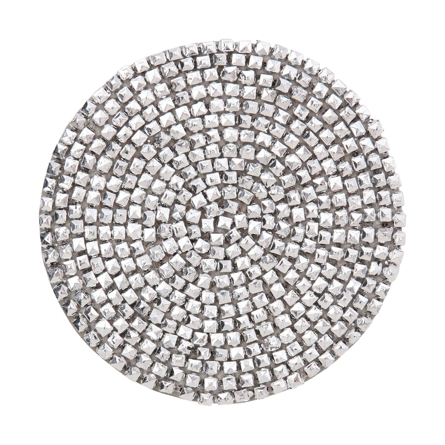 Plain Bead Coaster Silver