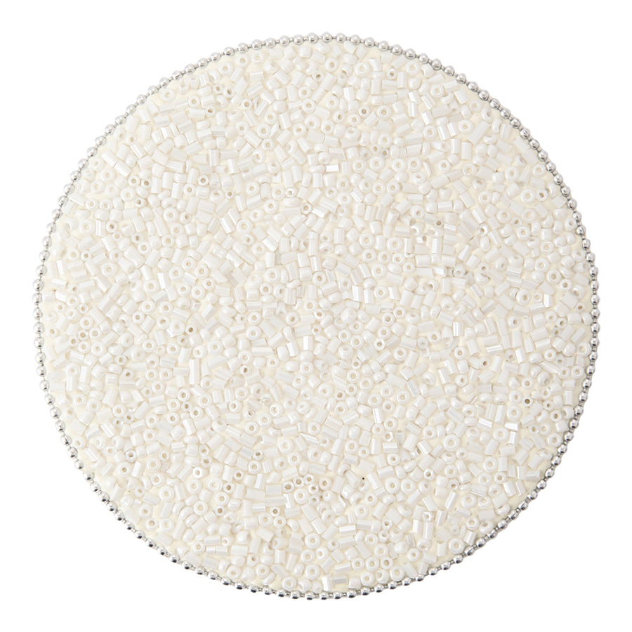 Glint Bead Coaster White