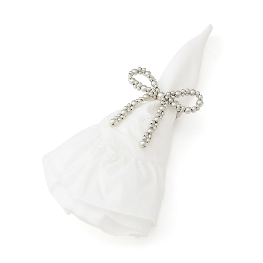 ナプキンリング 2個セット シルバーリボン