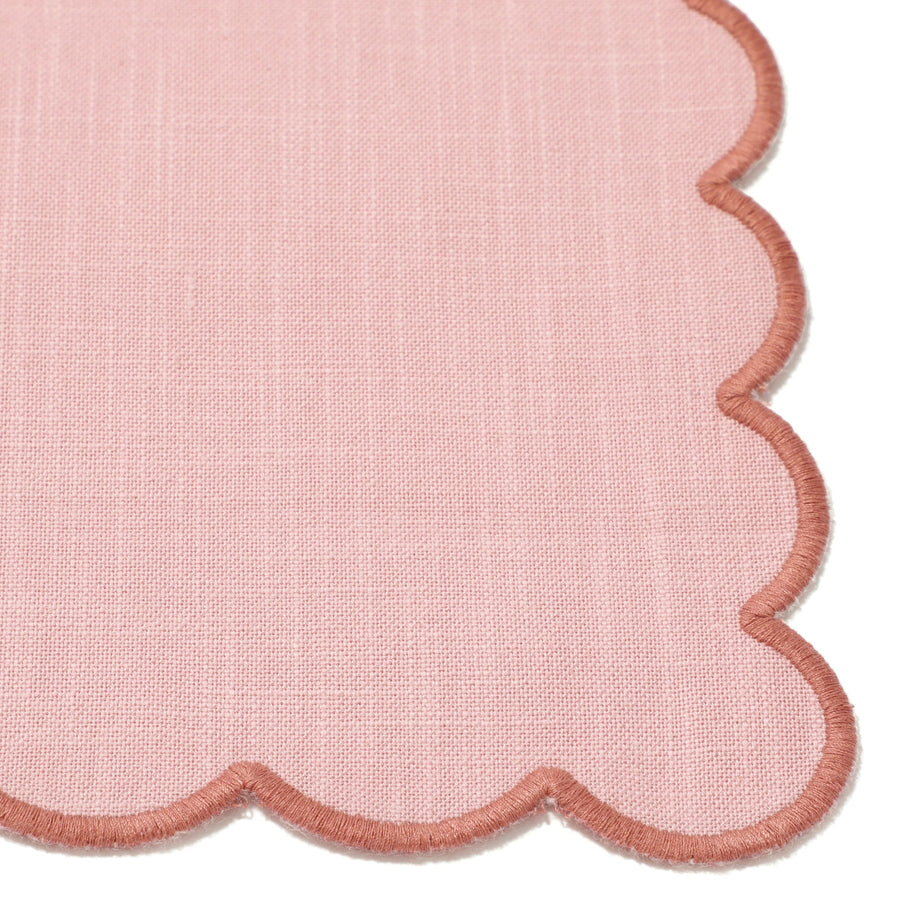 Kitchen Cloth with Ruffles and Logo, Pink