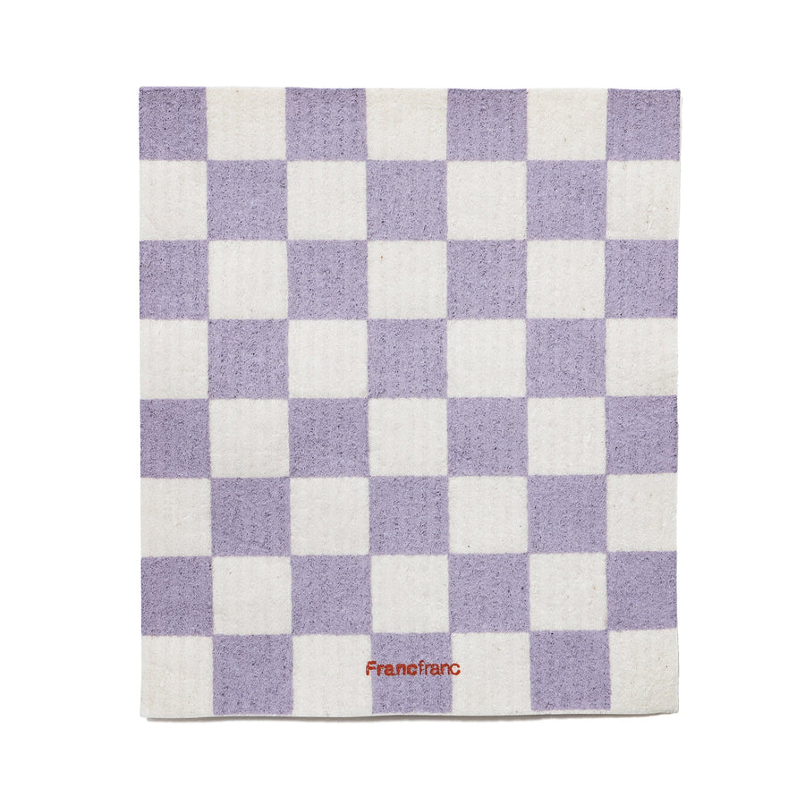 スポンジクロス 2枚セット パープル×イエロー