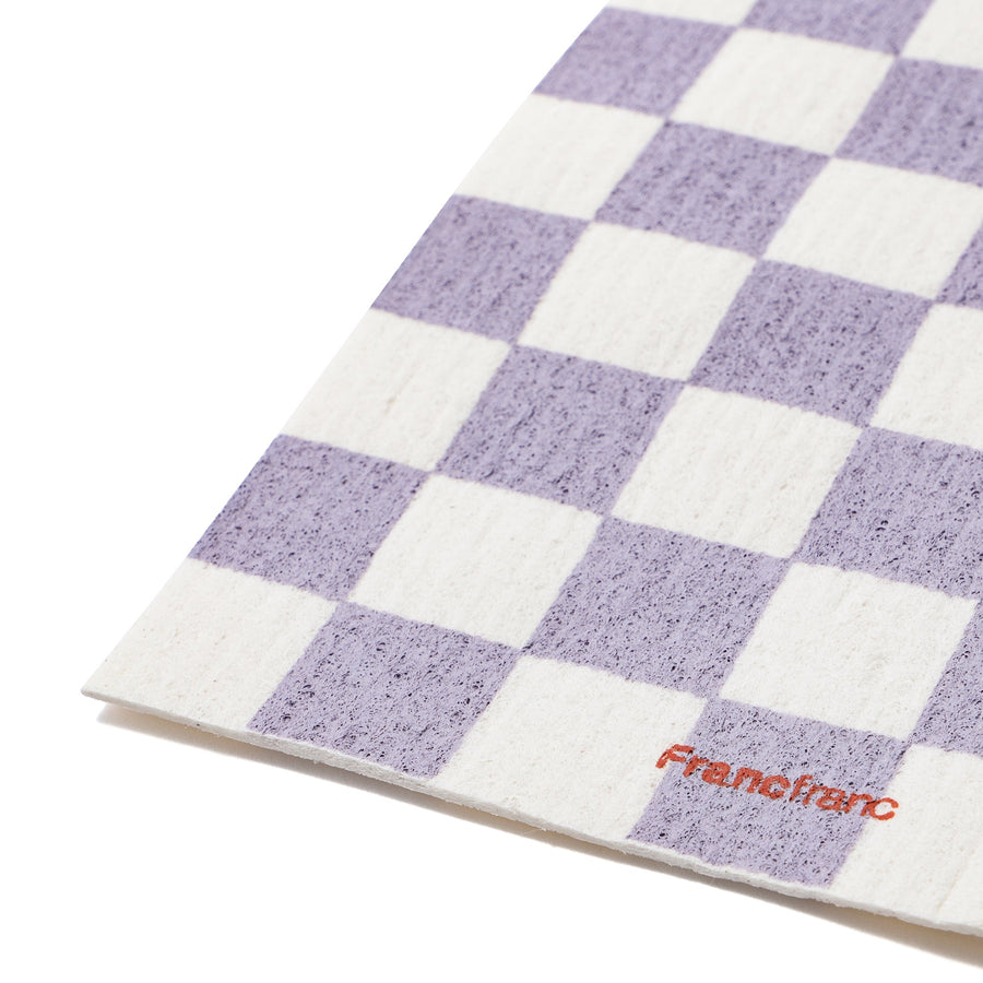 スポンジクロス 2枚セット パープル×イエロー