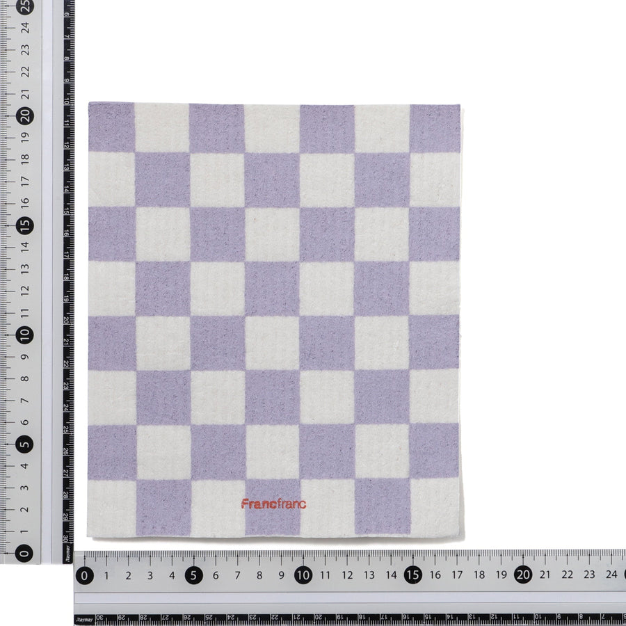 スポンジクロス 2枚セット パープル×イエロー