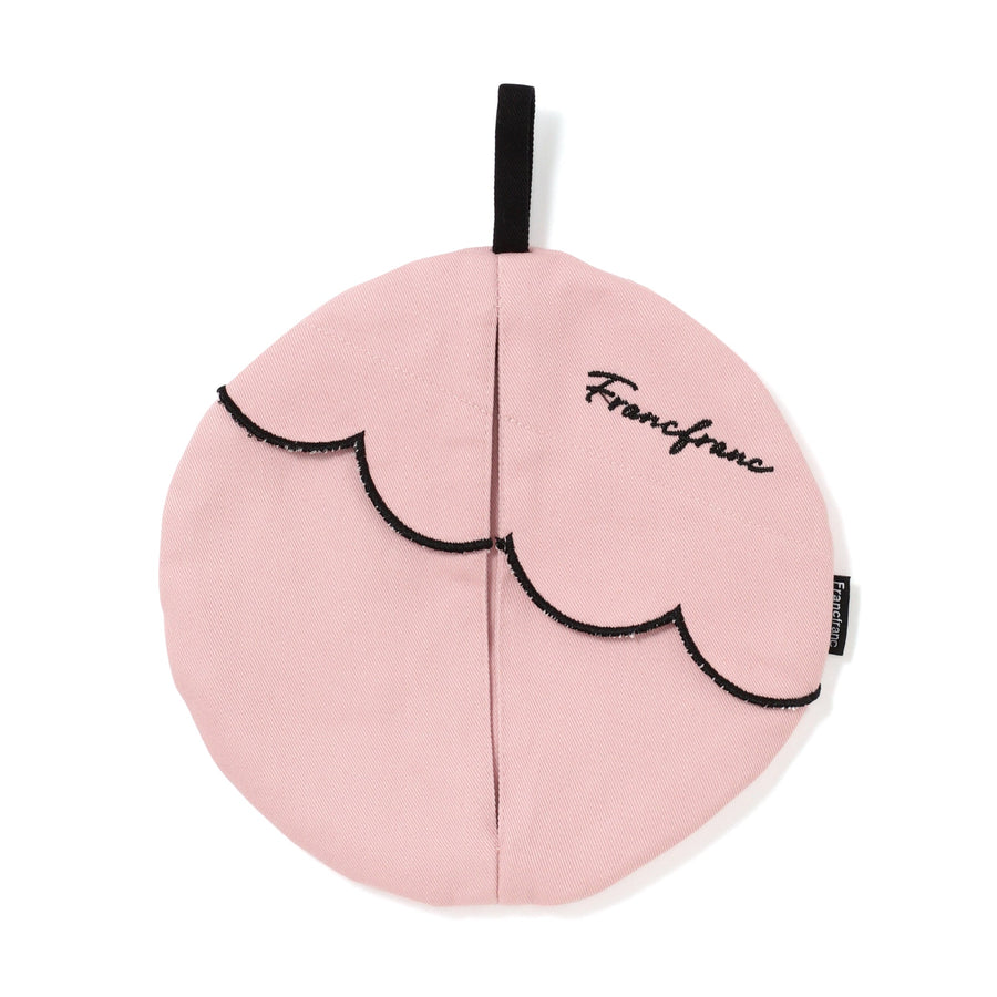 スカラップ ポットホルダー ピンク