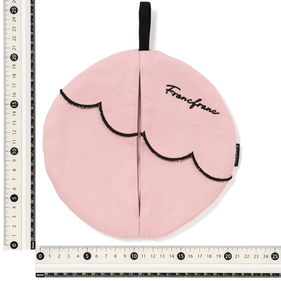 スカラップ ポットホルダー ピンク