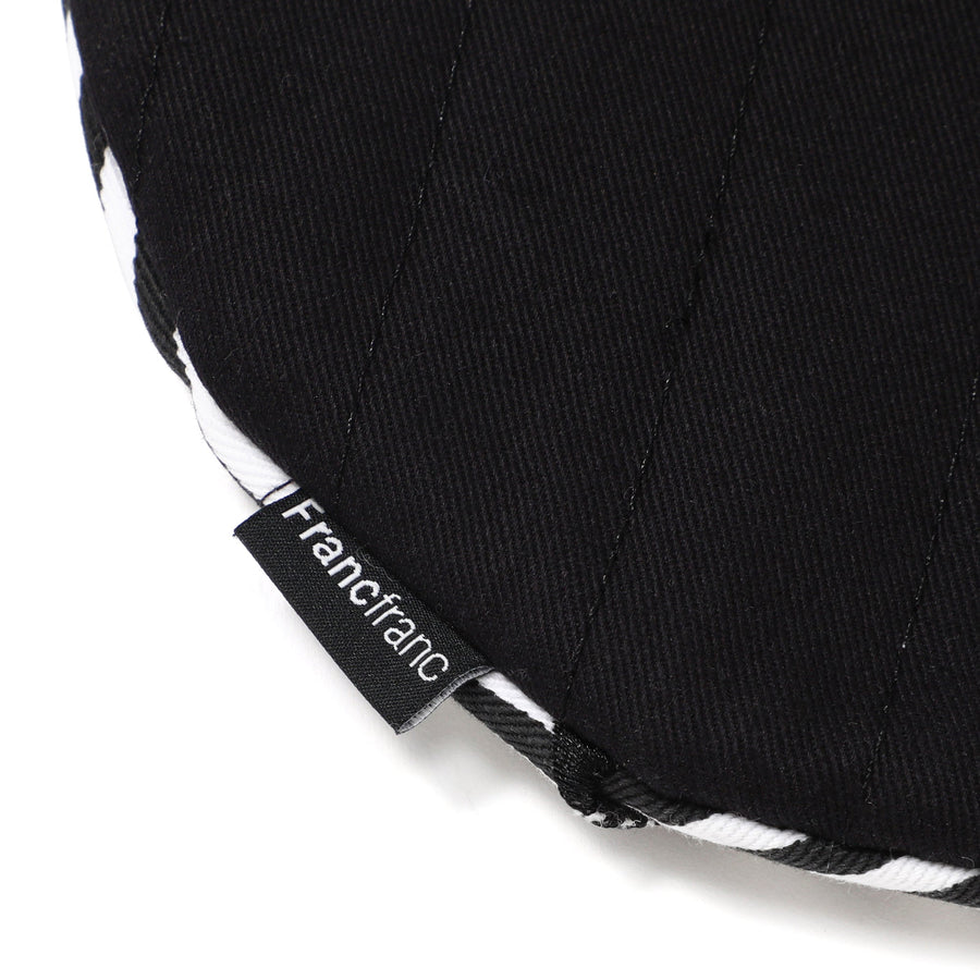 スカラップ ポットホルダー ブラック