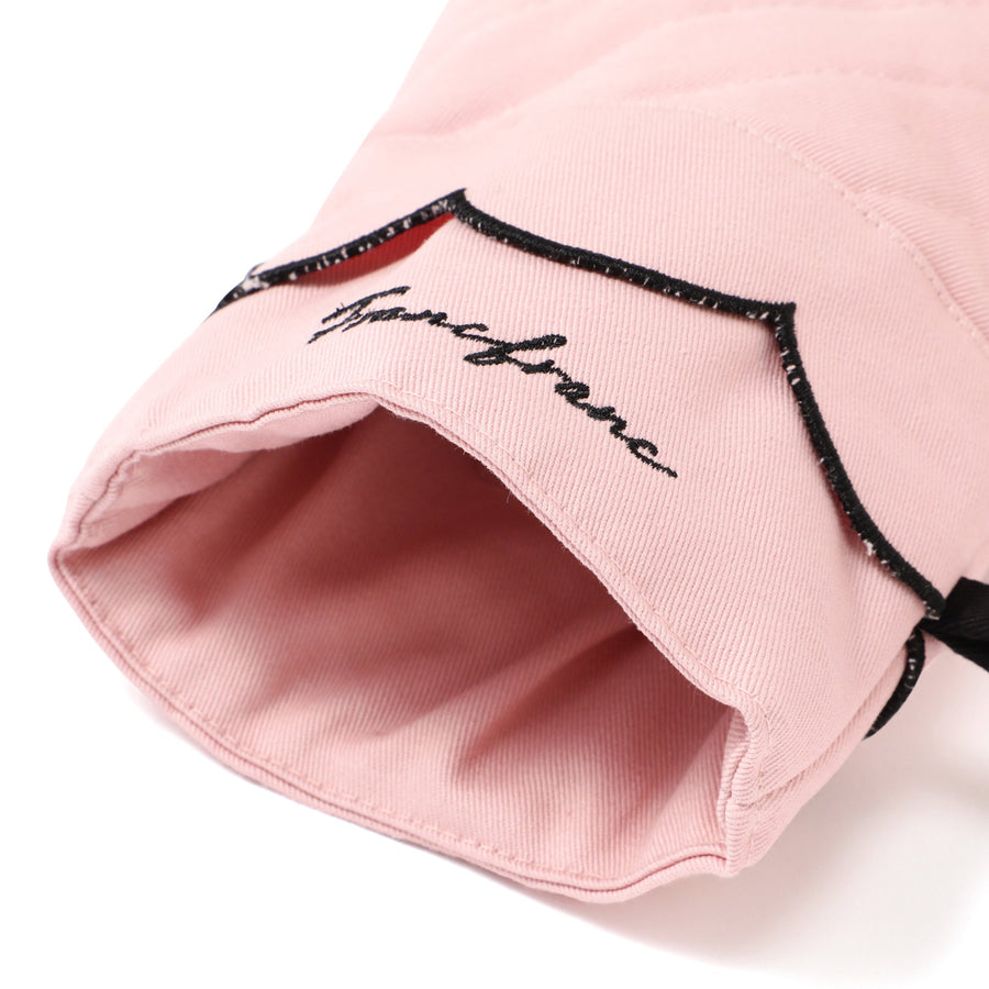 スカラップ ミトン ピンク