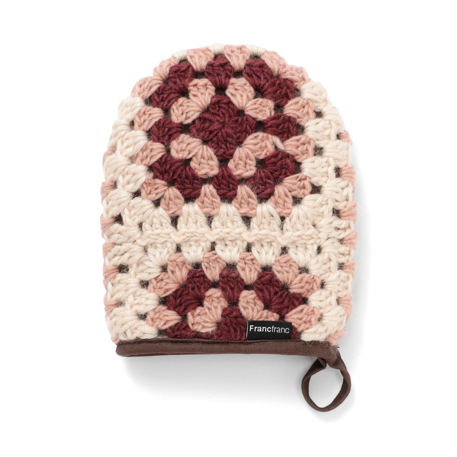 クロシェ ミトン ピンク