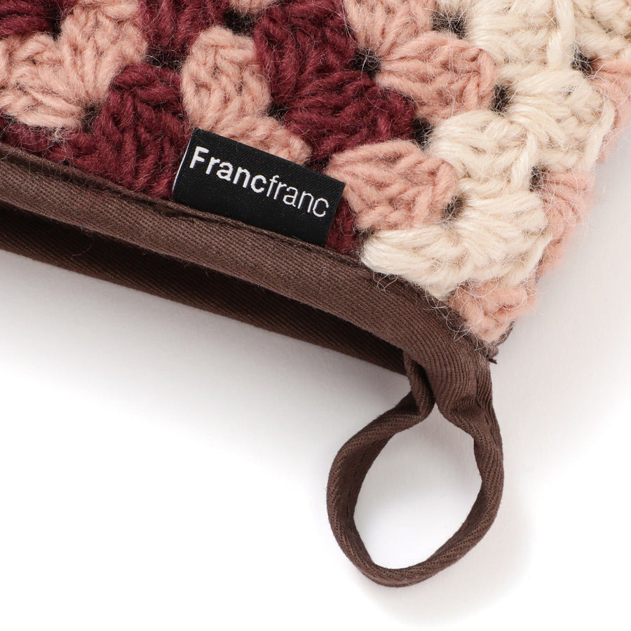 クロシェ ミトン ピンク