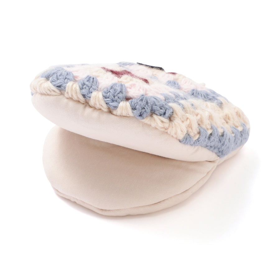 クロシェ ミトン ブルー