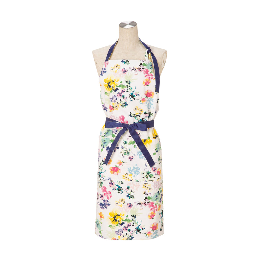 Flower Cotton Full Apron Yellow