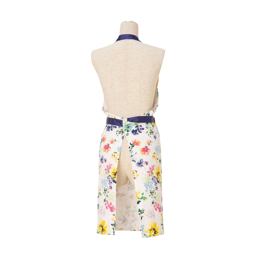 Flower Cotton Full Apron Yellow