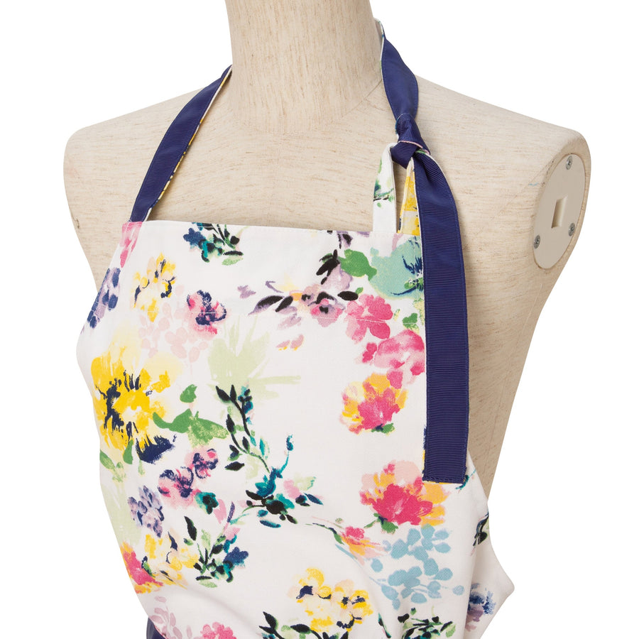 Flower Cotton Full Apron Yellow