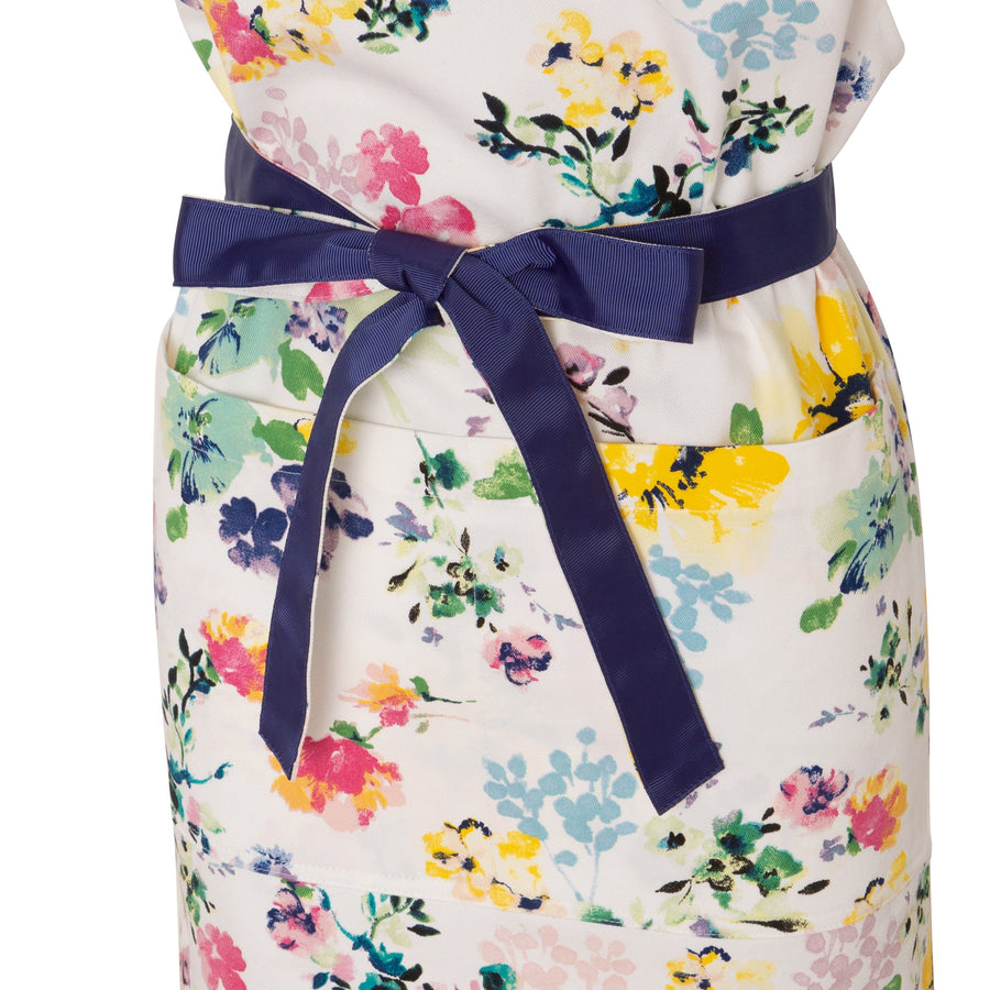 Flower Cotton Full Apron Yellow