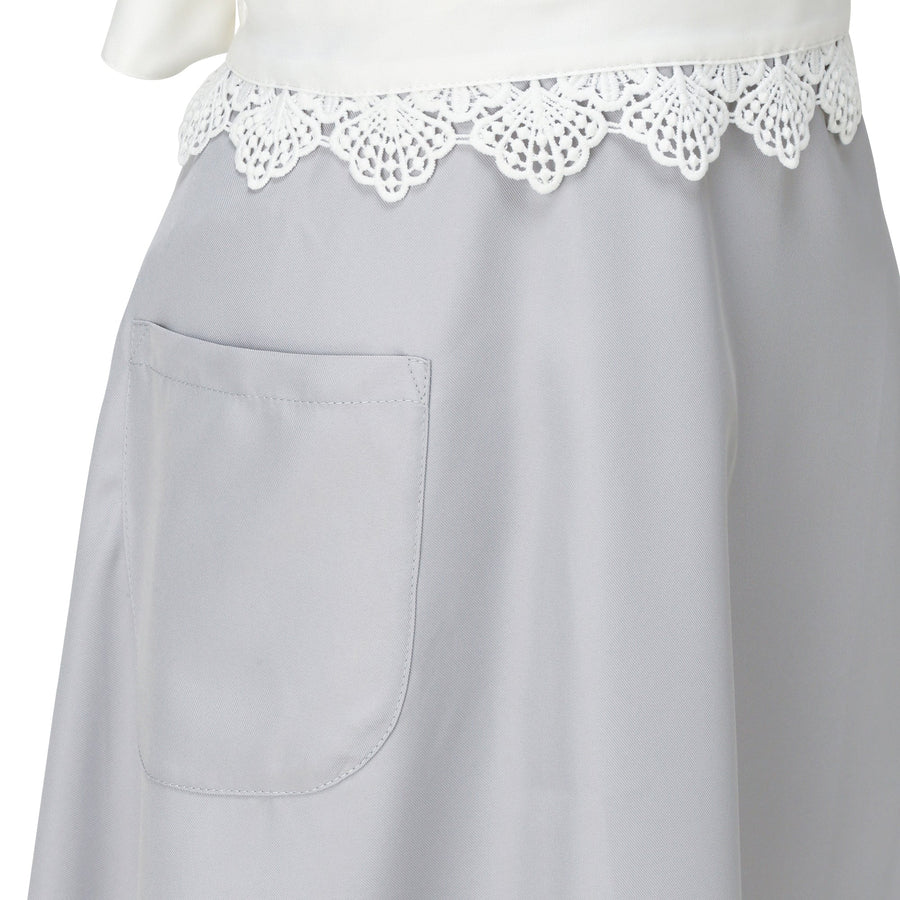 Lace full apron grey