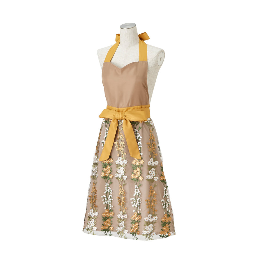 Tulle full apron brown