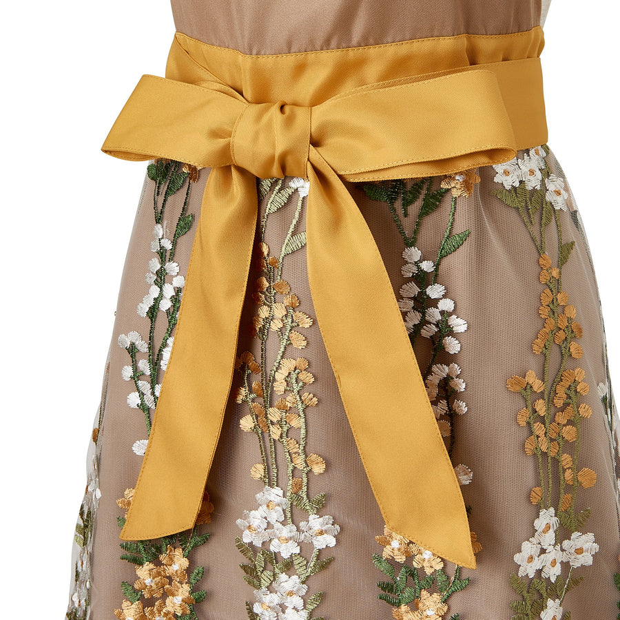 Tulle full apron brown