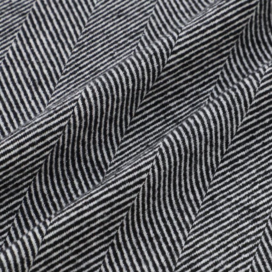 ヘリンボーン フルエプロン ブラック