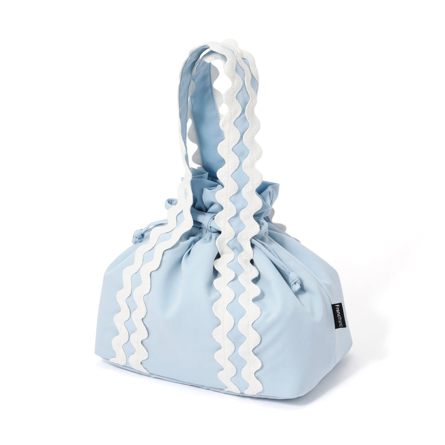 ウェーブ 2WAY ランチバッグ ブルー