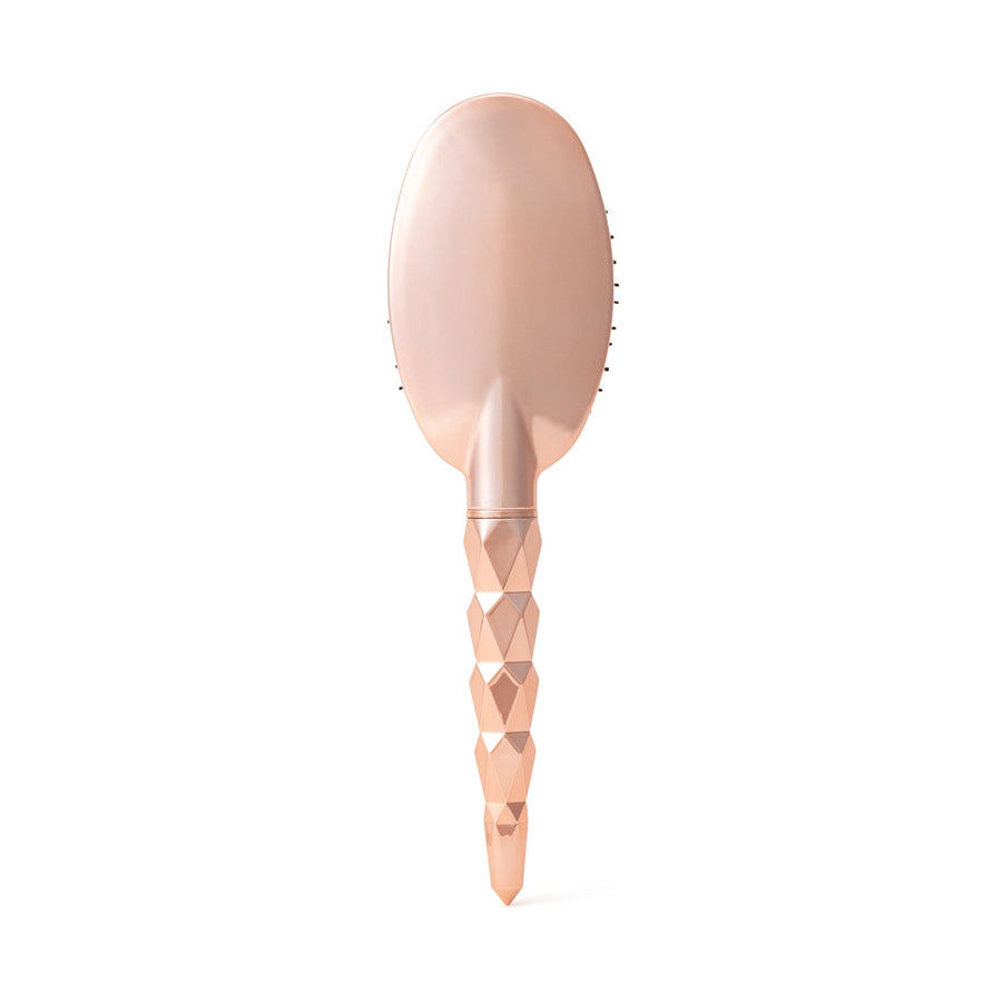 Shiv Dual Oval Hair Brush Shiny Pink Gold