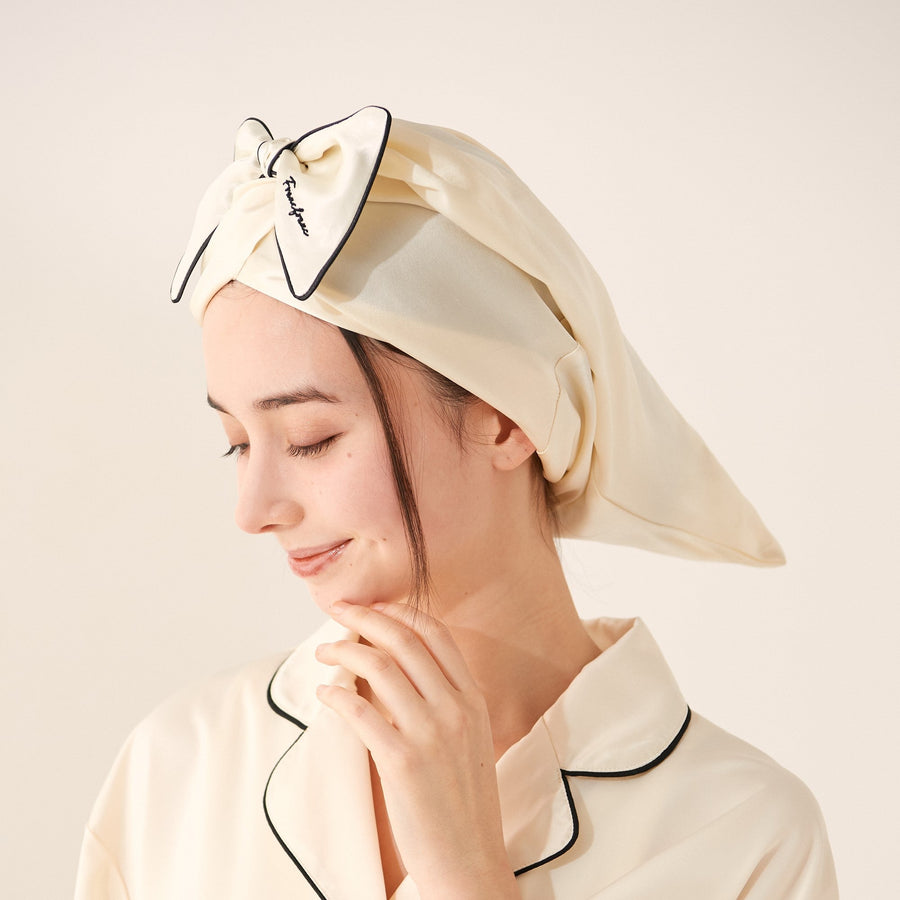 Silk Nightcap Long Ivory