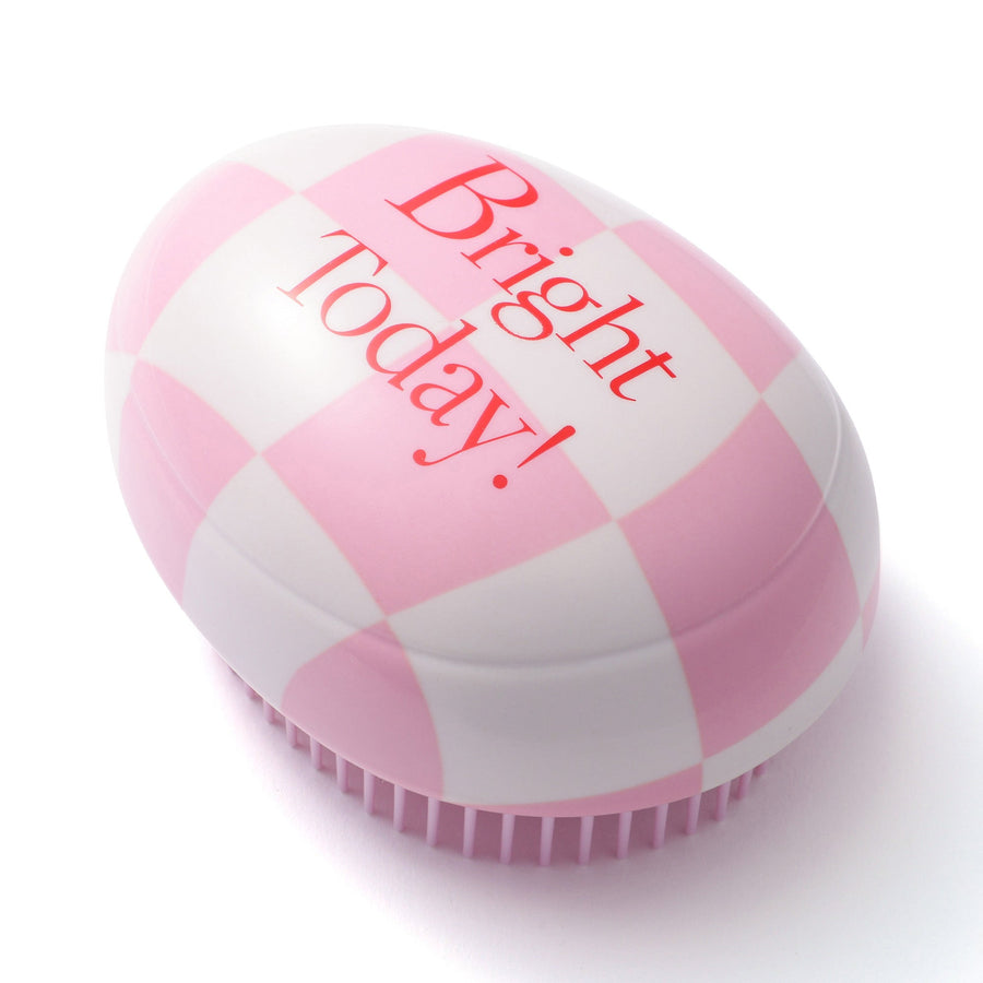 ファンファン アンタングルヘアブラシ チェッカー ピンク