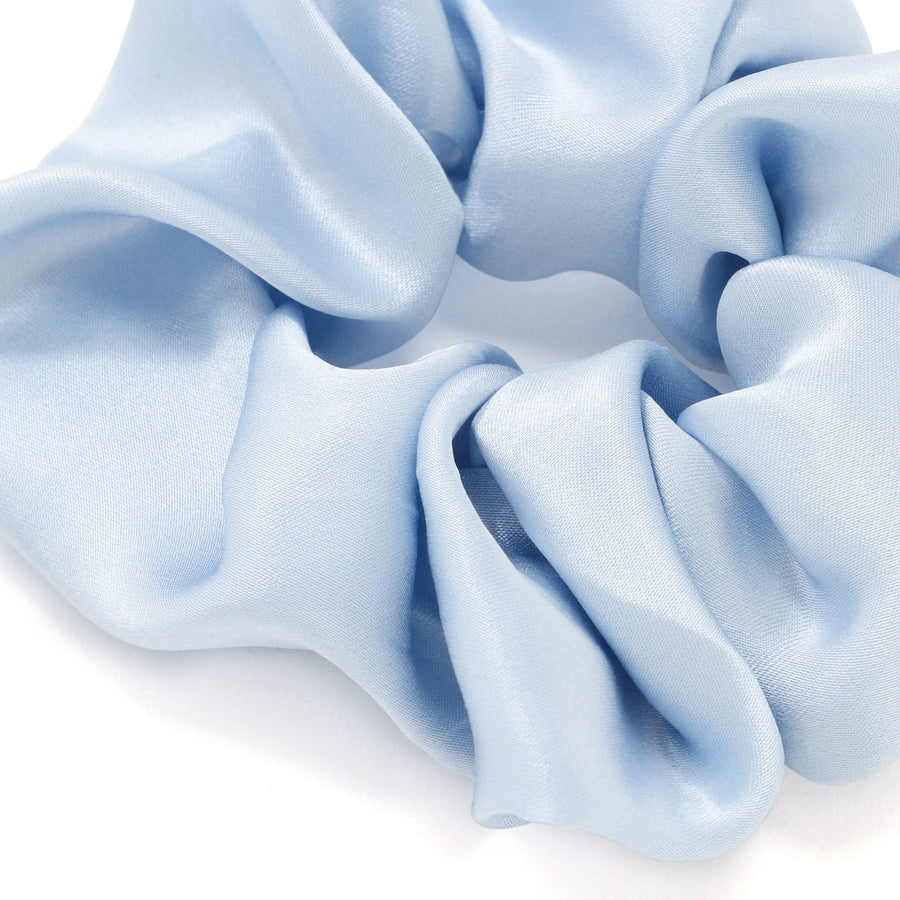 シルク ヘアゴム 3個セット パープル